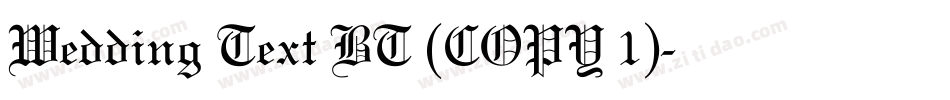 Wedding Text BT (COPY 1)字体转换